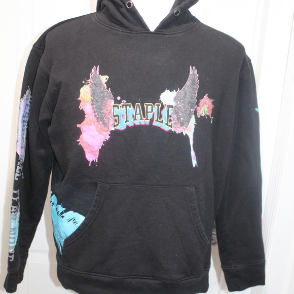 Staple Other - Staple Black Hoodie World Renown Pigeon Feather L